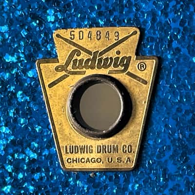 Ludwig 14" X 22" 64/65 Blue Sparkle Bass Drum Shell Sm. Keystone #500849 - LBSBDS-701-22 image 2