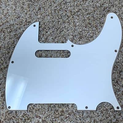 Warmoth Telecaster 3 Ply Pickguard White image 1