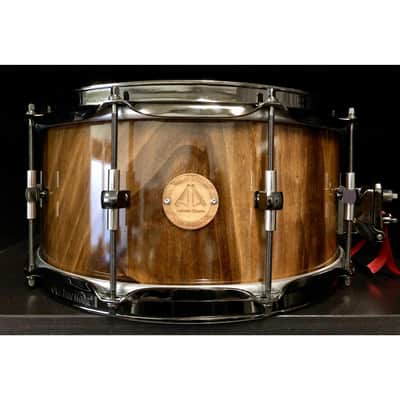 Antonio Drums 14x7 True Solid Walnut Snare Drum High-Gloss Natural image 2
