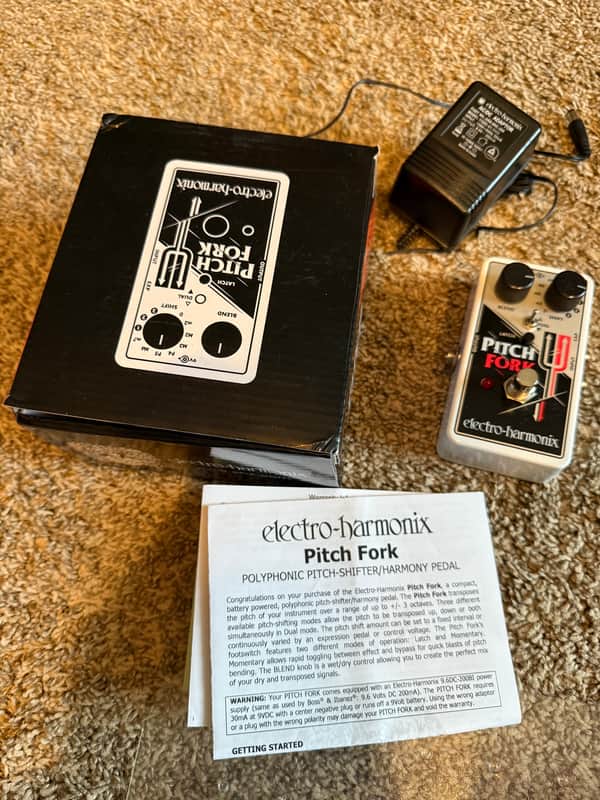 Electro-Harmonix Pitch Fork Polyphonic Pitch Shifter / Harmony Pedal 2014 - Present - Black / White / Red image 1