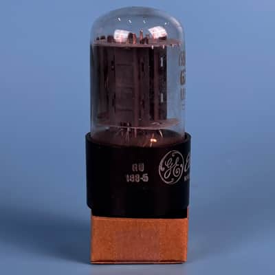 1958 General Electric 6SN7 Vintage Gray plate vacuum tube! Tests Good! T573 image 4