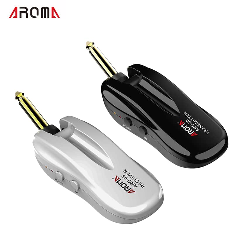 Aroma 5.8G Guitar Wireless System Transmitter Receiver Built-in Rechargeable Battery,price include the import duty for US buyer image 1