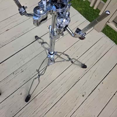DW DWCP9900 9000 Series Heavy Duty Double-Braced Dual Tom Stand 2010s - Chrome image 3