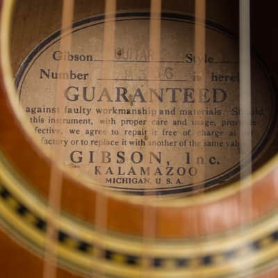 Gibson  L-3 Arch Top Acoustic Guitar (1925), ser. #78566, original black hard shell case. image 13