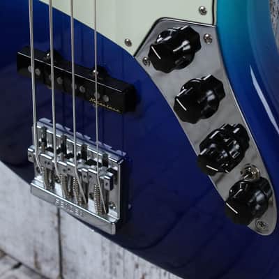 Fender Player Plus Jazz Bass 4 String Electric Bass Guitar Belair Blue w Gig Bag image 5
