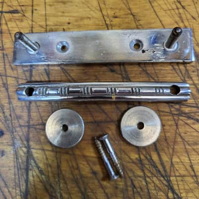 Vintage RARE 1965 Teisco Del Ray Electric Guitar Curved Radius Chrome Adjustable Bridge Luthier Parts image 3