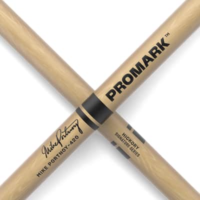 ProMark Mike Portnoy 420 Drumsticks – Nylon Tip, Hickory (Model MP420) image 5
