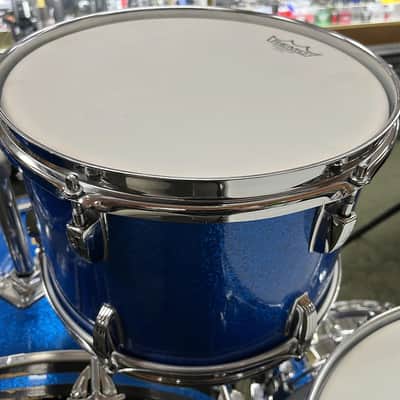 Ludwig 5pc Hollywood Outfit With Supra-phonic Snare - 8x12 / 9x13 / 16x16 / 14x22" Drum Set Keystone Badges 1966 - 1968 - Blue Sparkle / Vintage Hardware (SPEED KING, SPUR-LOK & More) image 24
