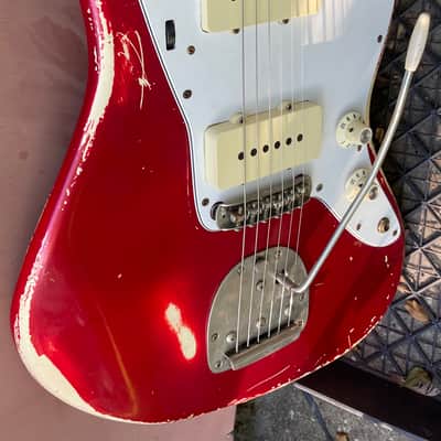 Fender MIJ JM66B Jazzmaster 1990's Candy Apple Red Nitro Relic Seymour Duncan Antiquities image 22