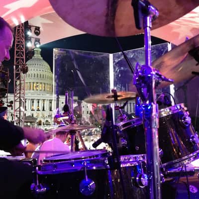 Russ McKinnon's Tower of Power, Joe Cocker, Elton John, DW 5x14" Collector's Maple Snare Drum 2005 - Silver Sparkle image 17