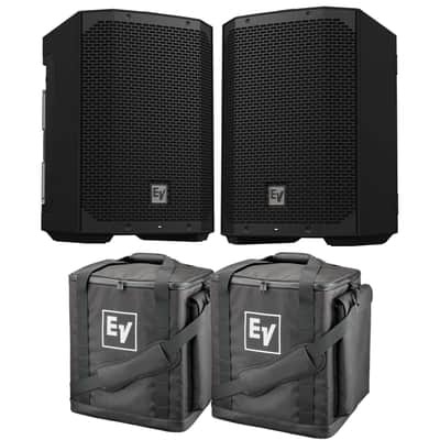 (2) Electro-Voice Everse 8 Battery Speaker, (2) Electro-Voice Padded Tote Bundle image 1