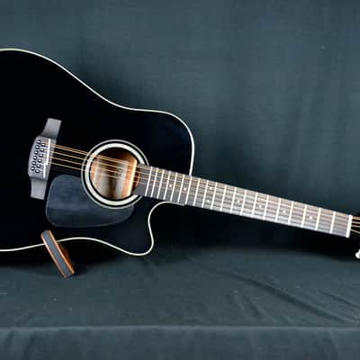 Takamine GD-30CE 12-string acoustic-electric guitar - Black image 5
