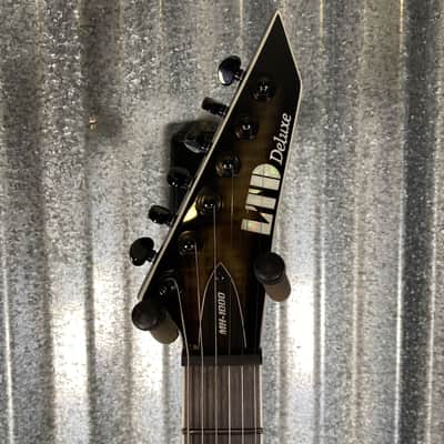 ESP LTD MH-1000 Evertune Flame Charcoal Burst Guitar MH1000ETFMCHB #2758 Used image 3