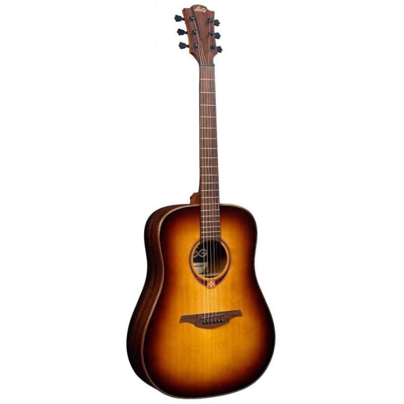 LAG T118DBRS Tramontane 118 Dreadnought Elektro-Akustikgitarre brown shadow