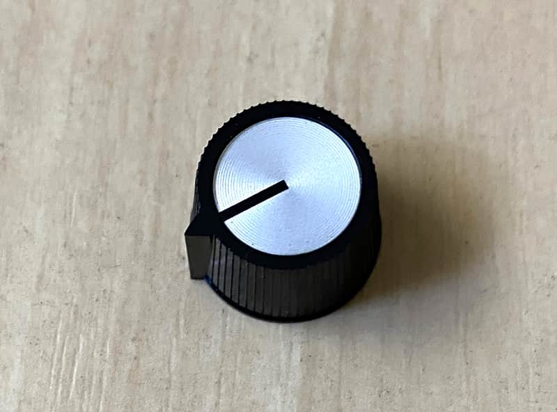 Ampeg Black Silver replacement Control Knob D-Shaft for Vintage 70's SVT, V4, V4B and other image 1