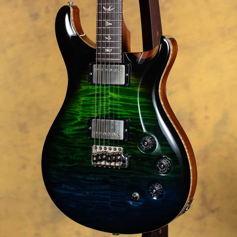 2012 PRS DGT Custom Color Blue Green Fade 10 Top Birds image 1