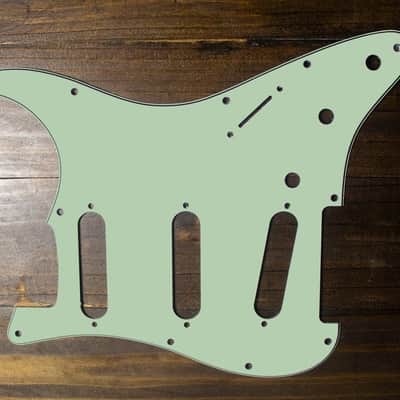 Mint Green 11 Hole 4 Ply Shielded Pickguard For Strat Style Guitars~Fender USA Hole Spacing~Brand New image 2