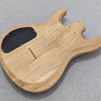 Four Winds N2 HSH SPALT FLAME MAPLE+WALNUT+WHITE LIMBA+CA Sealer Hardtail Guitar Body *USA Made* Fits Strat Neck image 10