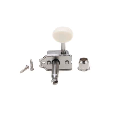 Brio ​Vintage 6-in-Line Guitar Tuners Split Shaft Machine Heads 9mm Bushing. Nickel image 4