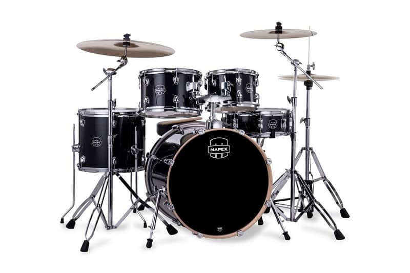 Mapex VE5045FTC Venus Fusion Shell Pack, 20" Bass Drum, Black Galaxy Sparkle image 1