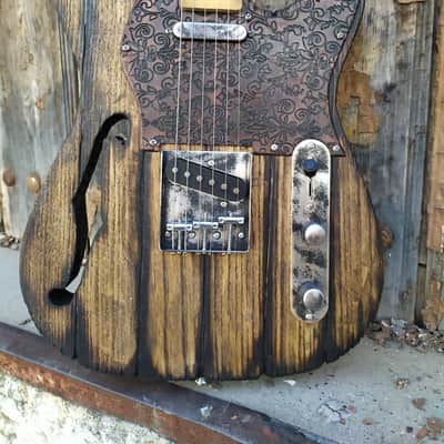 American Vintage Old Wood Engraved Pickguard image 9