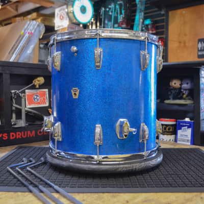 USED Ludwig 4pc Drum Kit - Transition Badge, "Blue Sparkle" image 10