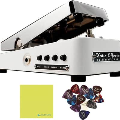 Mint Xotic Wah Pedal XW-1 True Bypass Bias Controls Bundle w/ 12x Fender Picks and Liquid Audio Polishing Cloth image 1