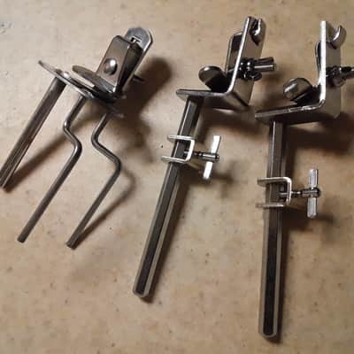 Chrome Percussion Accessories Mounts Bundled Lot - Hoop Style Clamps image 2