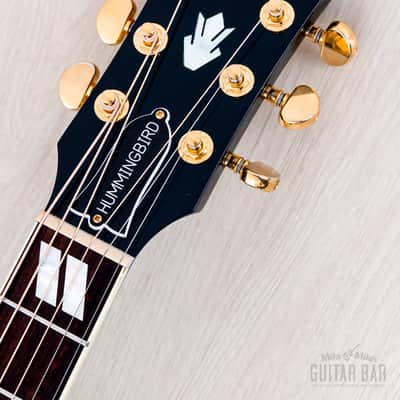 2022 Gibson Custom Shop Hummingbird Acoustic Electric Guitar Viper Blue Quilted Maple, Near-Mint w/ Case image 4