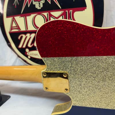 Fender Buck Owens Telecaster Guitar with Case 2002 - 2004 - MIJ Made In Japan - Red, Silver & Blue Sparkle image 15