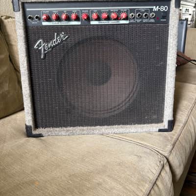 Fender M-80 2-Channel 80-Watt 1x12" Solid State Guitar Combo 1989 - 1994 - Grey Carpet USA image 2