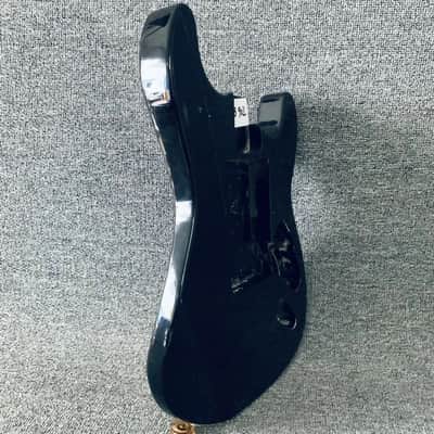 Black Stratocaster Style Guitar Body with Finish Damage image 7