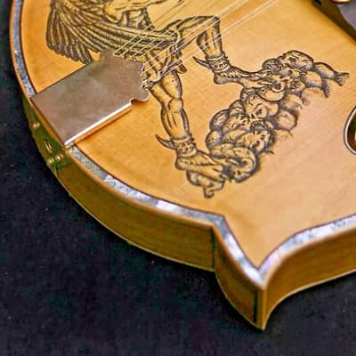 Blueberry Handmade Mandolin F-Style Devil Motif image 6