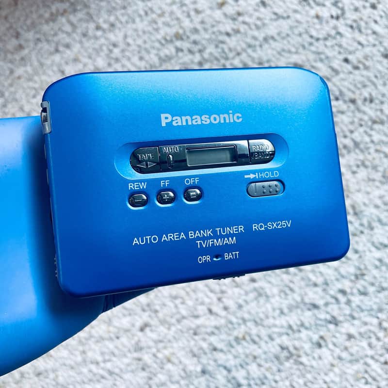 Panasonic SX25V Walkman Cassette Player, Near Mint Blue ! Motor Running ! image 1