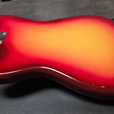 1962 Fender Musicmaster Sunburst FLAME Neck PRE-CBS Brazilian Rosewood slab board Maroon Burst American Vintage 60s 1960's USA baby stratocaster 3/4 short scale figured Music Master guitar image 17