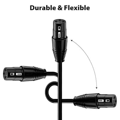 XLR Cables 25Ft 4 Packs XLR Microphone Cable, 3-pin XLR Speaker Cable Male to Female Balanced Mic Cable image 4
