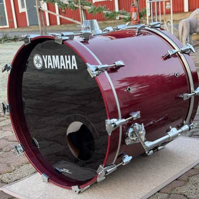 Yamaha 20x18 Maple Custom Absolute bass drum - burgundy sparkle image 3