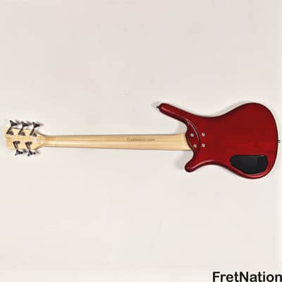 Warwick RockBass Corvette $$ 5-String Bass Burgundy Red Transparent Satin 10.56lbs #571855-25 image 20