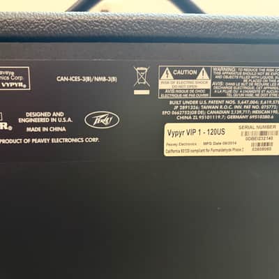 Peavey Vypyr VIP 1 Modeling 20W 1x8" Guitar/Bass/Acoustic Combo Amp 2010s - Black image 2