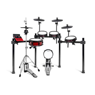 Alesis Nitro Ultimate 9-Piece Professional Electronic Drum Kit (Bluetooth) Bundle with 12-Inch Round-Top Throne, 3-Leg Hi-Hat Stand and Drumstick (5 Items) image 2