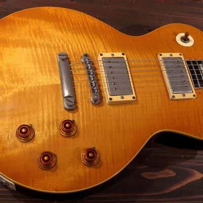 1985 Greco Les Paul Rock Spirits Standard - Honey Burst - Stunning Flame Top image 4
