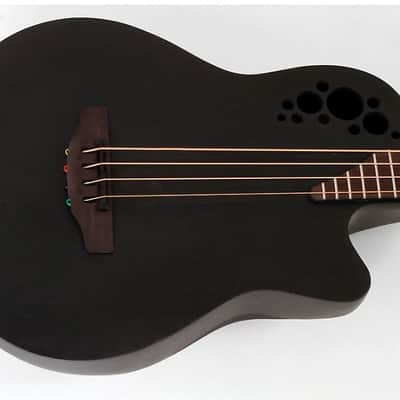 Ovation B778TX-5-G Pro Series Elite TX Mid-Depth Acoustic-Electric Bass Guitar Textured Black image 3