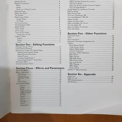 Original Digitech GNX1 Owner's Manual + Warranty Card - Case Candy image 2