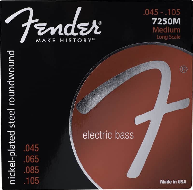 Genuine Fender® 7250M Nickel Plated Steel Bass Strings, Set of 4 073-7250-406 image 1