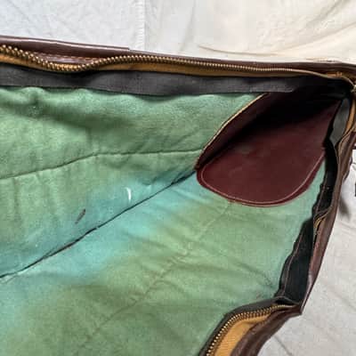 Artistic Products Company (Victoria) Vintage Plasti-Leather (Leather/Vinyl) Gig Bag 1950s - Brown image 16