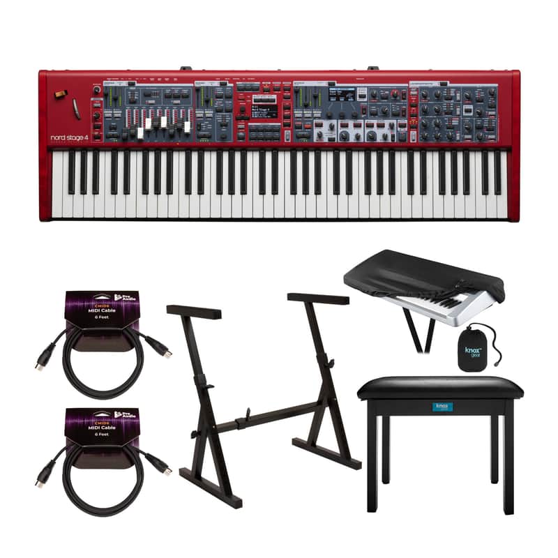 Nord Stage 4 HA73 73-Key Keyboard Bundle with Stand, Bench, Cables, and Cover image 1