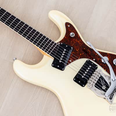 2000s Mosrite Super Custom ‘65 Ventures Model Pearl White, Near-Mint w/ Vibramute, Japan Kurokumo image 7