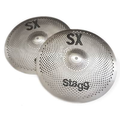 Low Volume 14" Hi-hat Cymbals SX Stagg With Mapex Cymbal Stand image 2