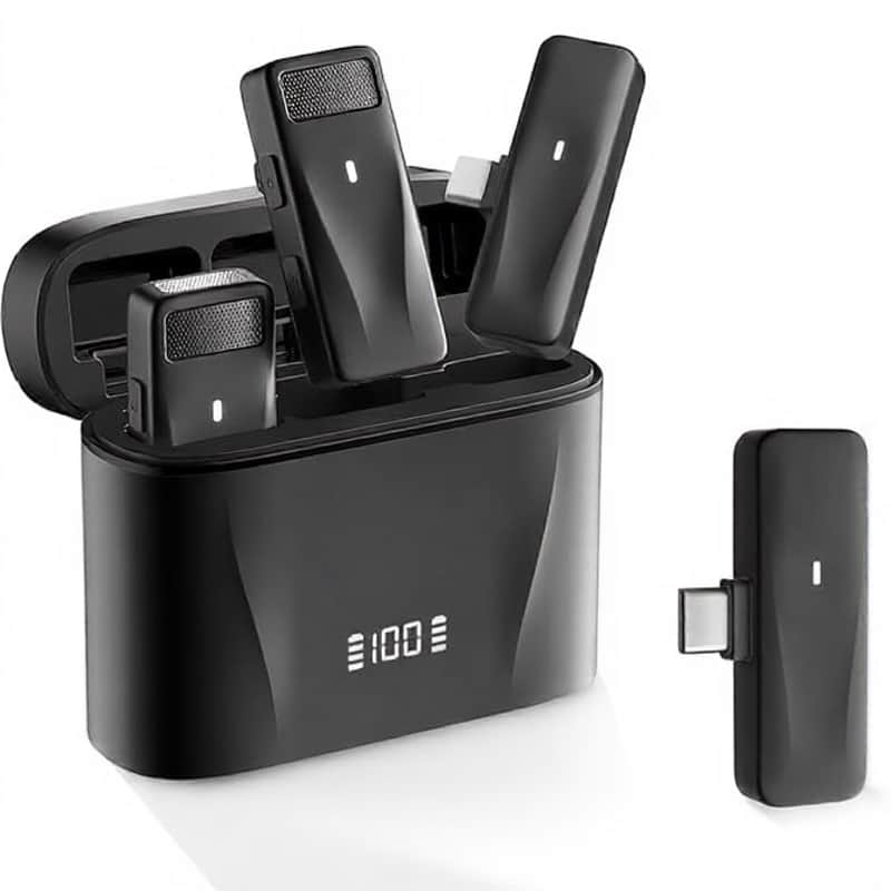 Unbranded USB-C Wireless Microphones for iPhone 15/16/17 and A...