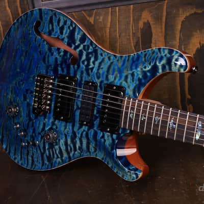 PRS Wood Library Special 22 Semi Hollow Quilt River Blue image 16